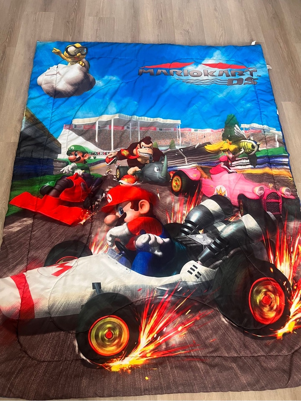Mario Kart Kids Plush Throw Blanket - Blue / Multicolor